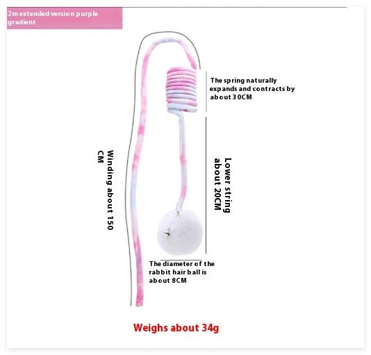 Measurement chart of a pink and white toy with text details on a white background
