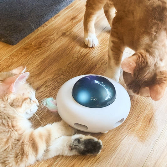 Smart Teaser Toy - Electronic Saucer Turntable - The Pawfect Bargains