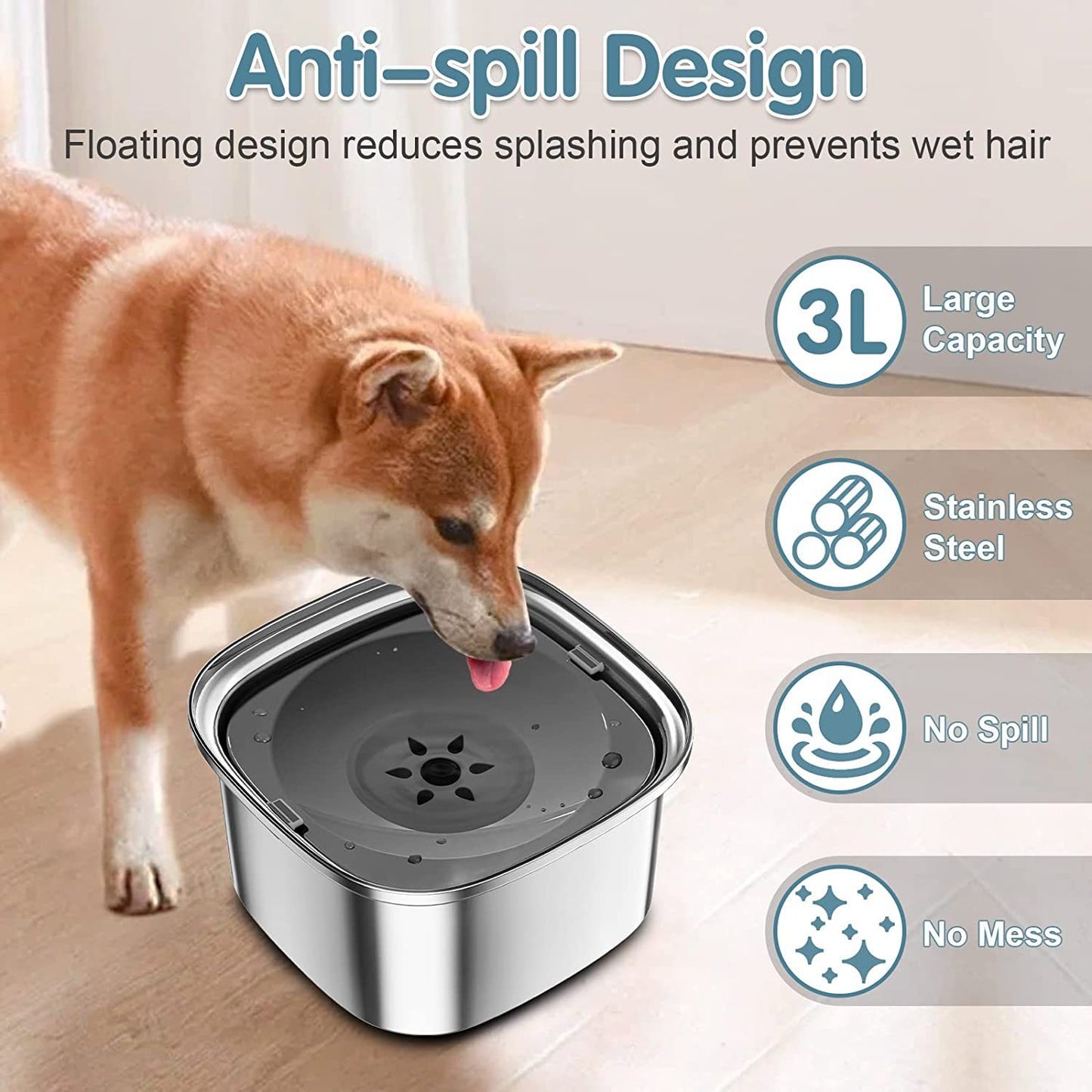 Pet Stainless Steel Water Bowl - The Pawfect Bargains