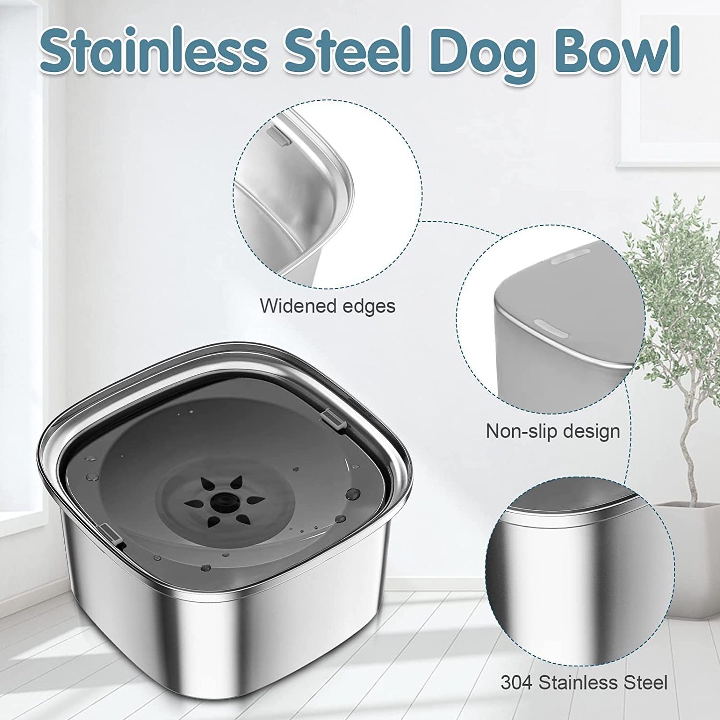 Pet Stainless Steel Water Bowl - The Pawfect Bargains