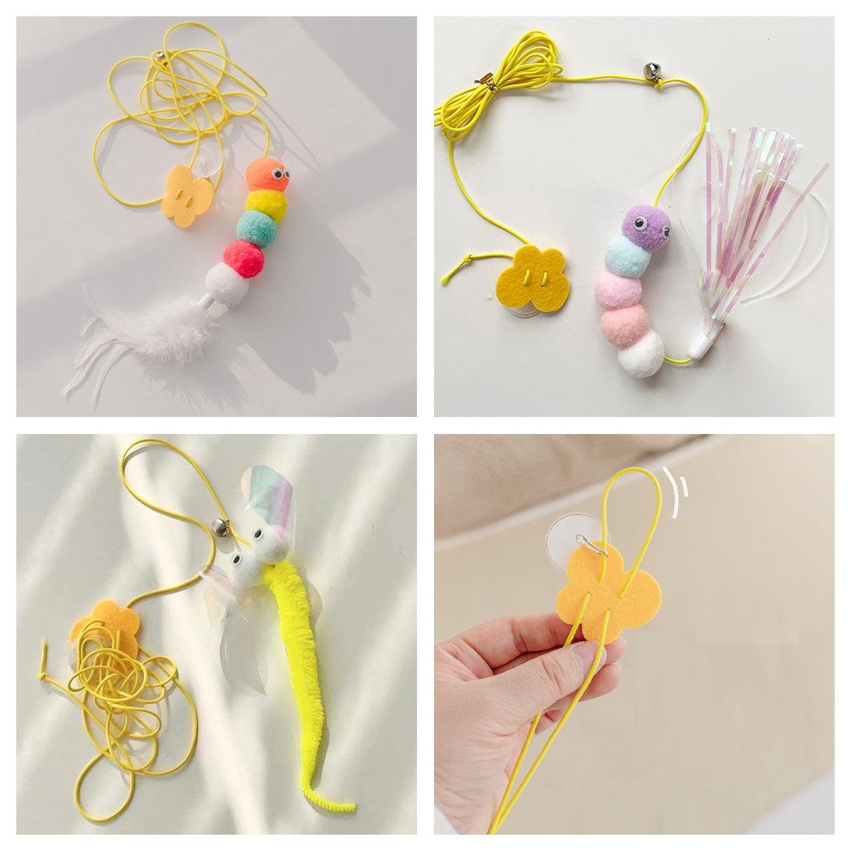 Collage of colorful phone lanyards with various designs on a white background.