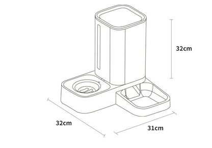 Automatic Double Food and Water Dispenser - The Pawfect Bargains