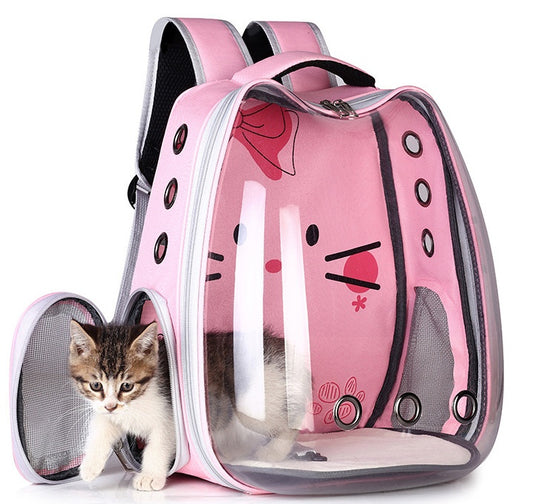 Pet Supplies Pet Backpack Convenient Pet Space Bag Breathable Shoulder Cat Bag Dog Bag - The Pawfect Bargains
